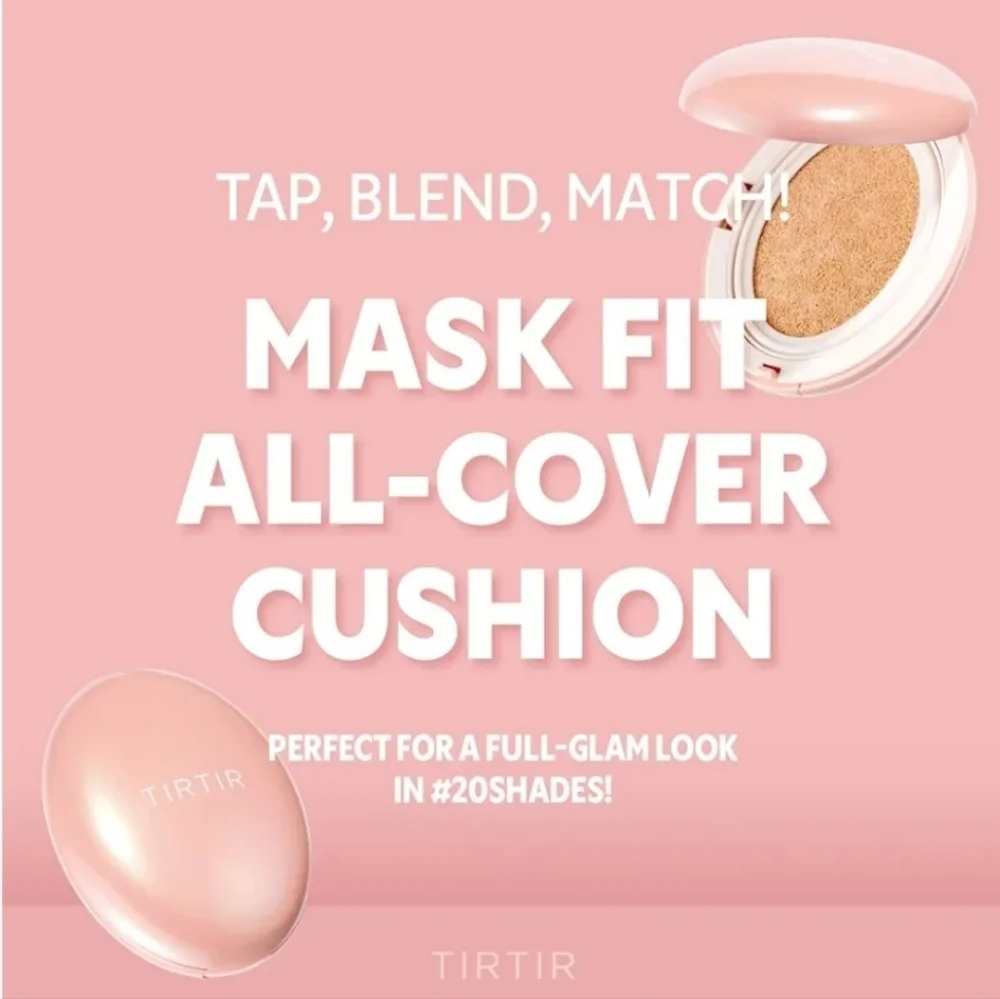 TIRTIR All Cover Pink Cushion Korean Cushion Foundation 13N Fair Ivory Full Size